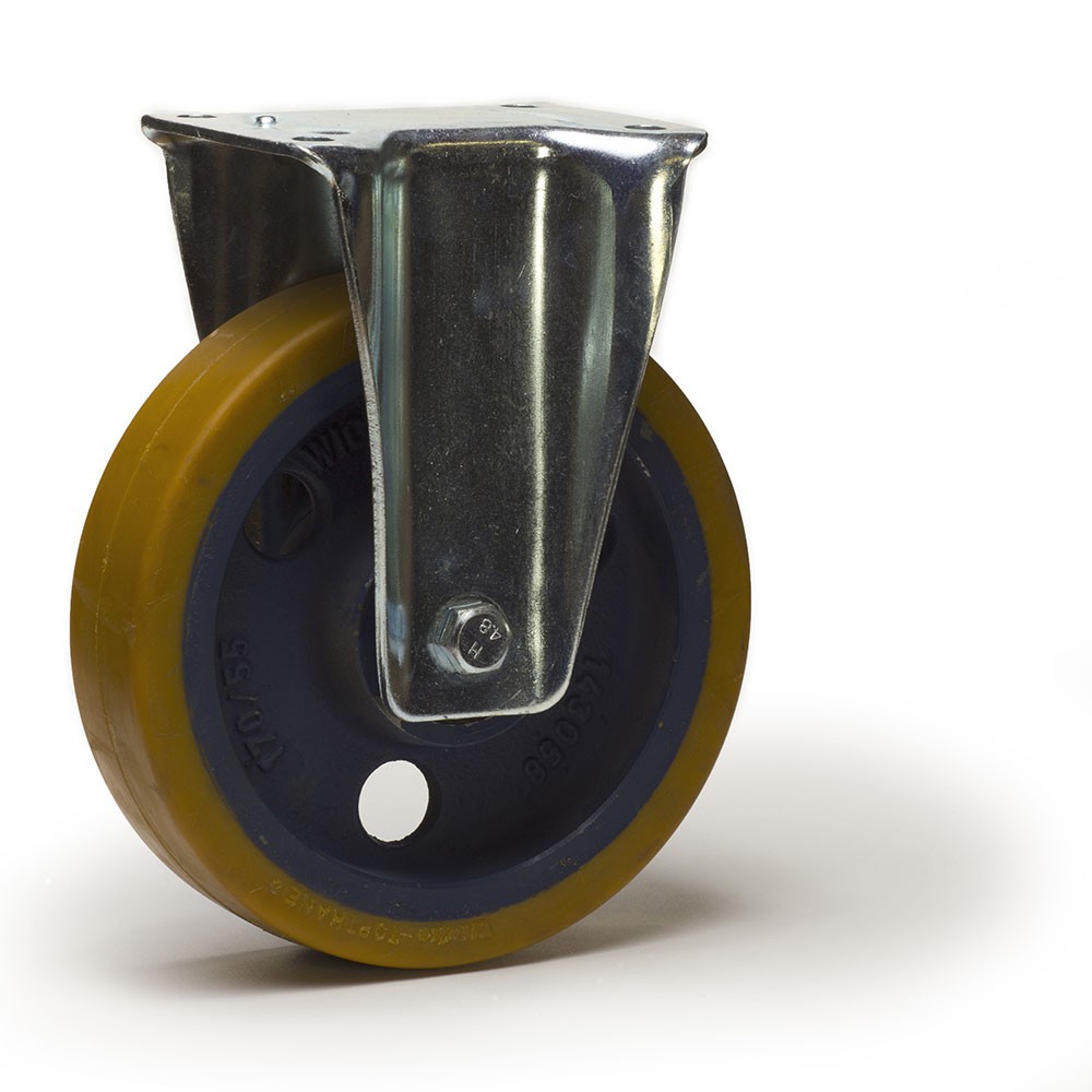 Roulette pivotante à frein diamètre 200 polyuréthane marron…