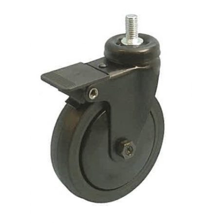Roulette pivotante avec frein diamètre 100 mm