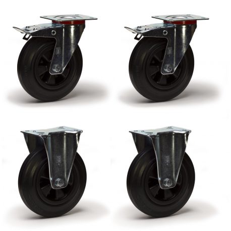 Lot de 2 roues de rechange en caoutchouc de 15,2 cm pour fauteuil