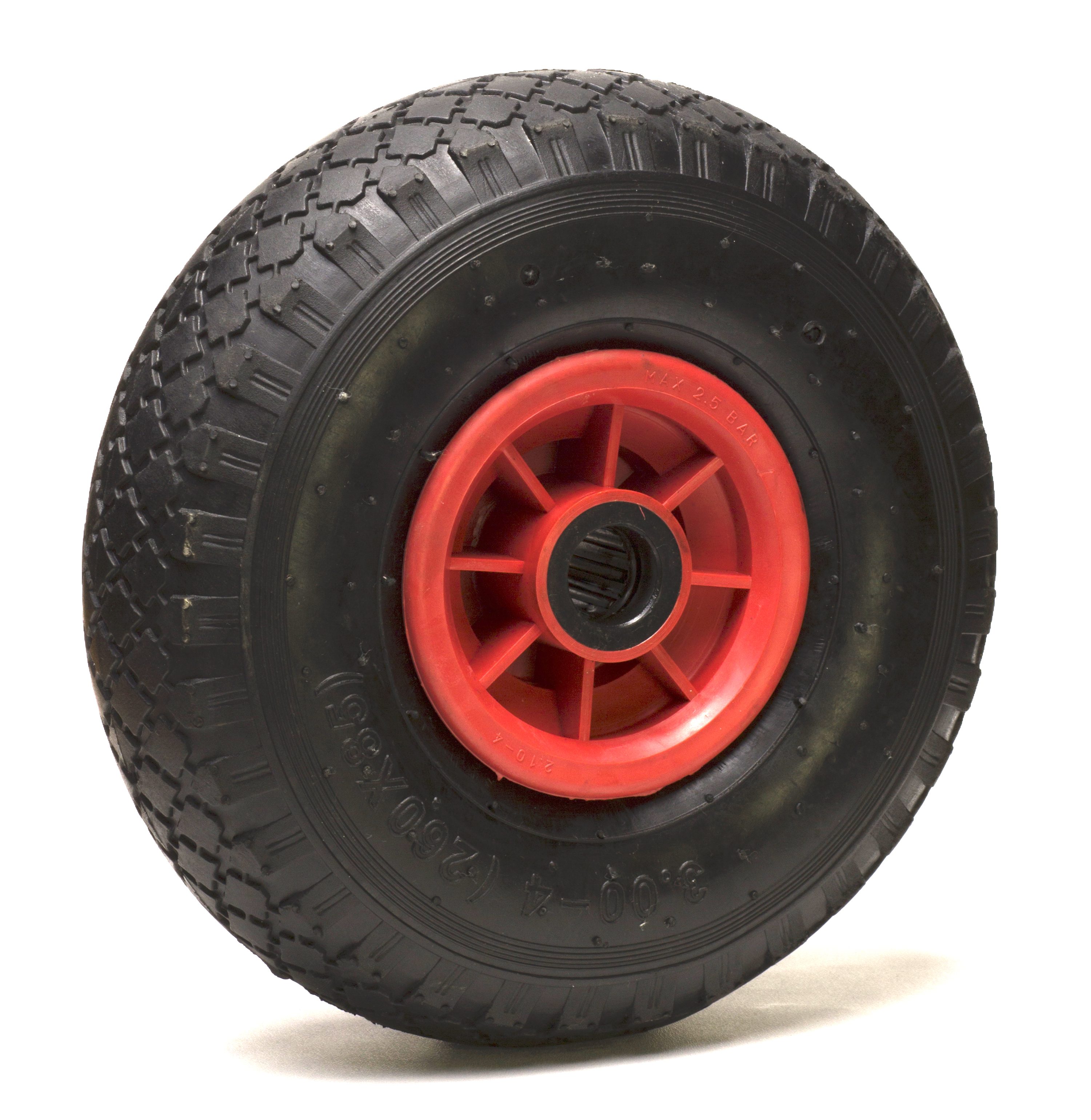 LOT de 4 x roue gonflable diable 260 x 85 (3.00-4) alésage 20 mm roulement  à rouleaux : : Commerce, Industrie et Science