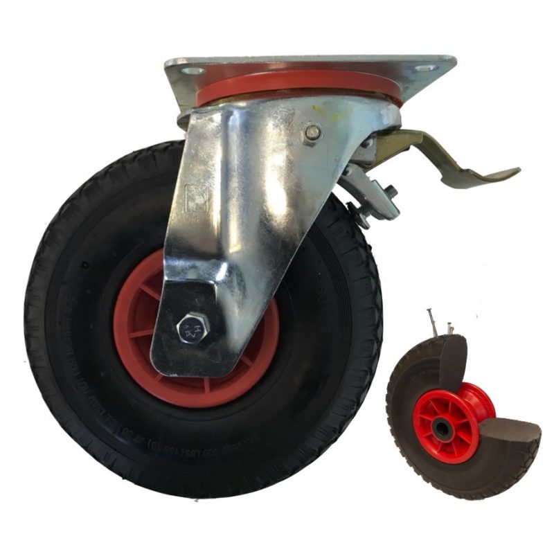 Collier de serrage - Roue pivotante avec frein 75 mm extenseur 26,9 mm