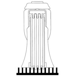 Roulette pivotante oeil diamètre 125 mm avec frein pour tapis roulant escalator - 80 Kg