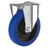 Roulette fixe caoutchouc EASYROLL® BLEU diamètre 100 mm roulement à rouleaux - 140 Kg