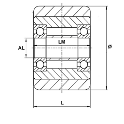 Galet 85 x 100 Vulkollan corps acier