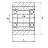 GALET TRANSPALETTE GERBEUR POLYURÉTHANE Ø 82 x 70 Corps acier