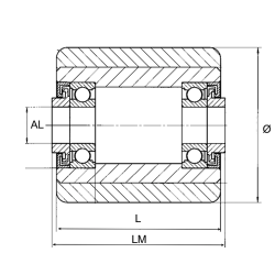 Galet Ø 85 x (L) 80 (LM) 82 (AL) 17 Vulkollan avec joint blanc (Still)