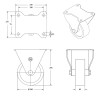 Lot roulettes pivotantes et fixes pneumatique increvable  - 225 Kg