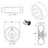 Roue increvable 400 x 85 alésage 25 mm roulement à rouleaux