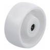 Roue polyamide blanc diamètre 100 x 40 alésage 12 longueur de moyeu 40 mm