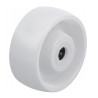 Roue polyamide blanc diamètre 80 x 35 alésage 12 longueur de moyeu 40 mm roulement à rouleaux