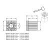 Plan Embout à insert taraudé pour tube carré 50x50 - M12