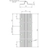 Plan Rail à visser pour galet à gorge ronde Ø 16 mm - Longueur 2 m