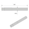 Plan Pièce de jonction pour rails coulissants gorge ronde Ø 16 et Ø 20 mm