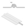 Plan Pièce de jonction pour rails coulissants gorge ronde Ø 16 et Ø 20 mm