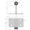 Plan Butée de fin de course à visser pour portail coulissant
